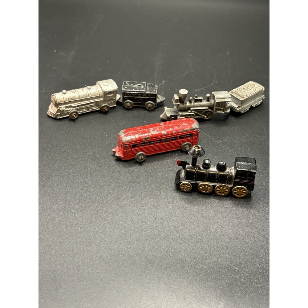 Barclay Train/Locomotive/Toy Miniature Unbranded/Metal Train/Pewter/NYCRR 6 Pcs - Picture 5 of 16